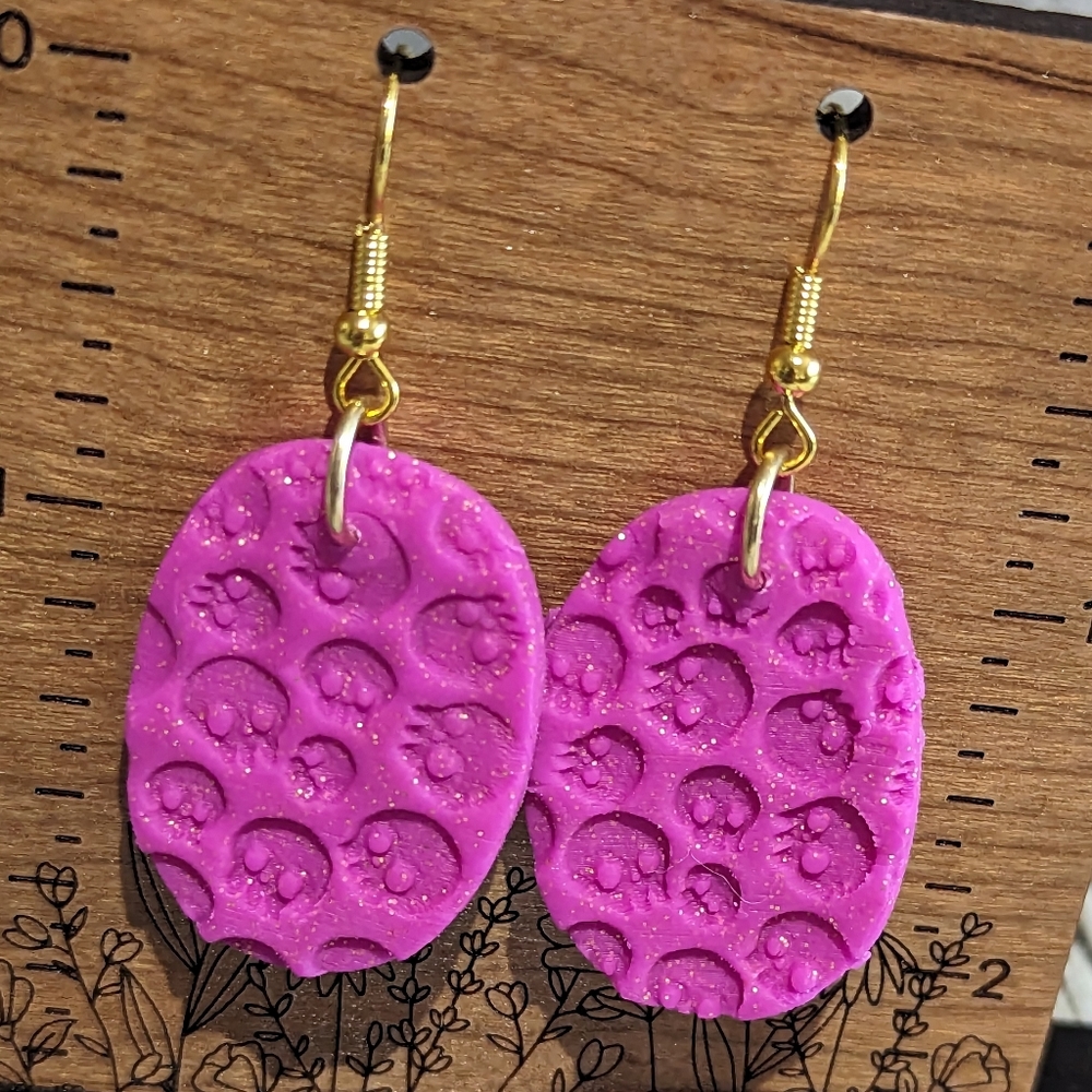 3 for $6 Item: Skull Imprinted Clay Earrings NEW!